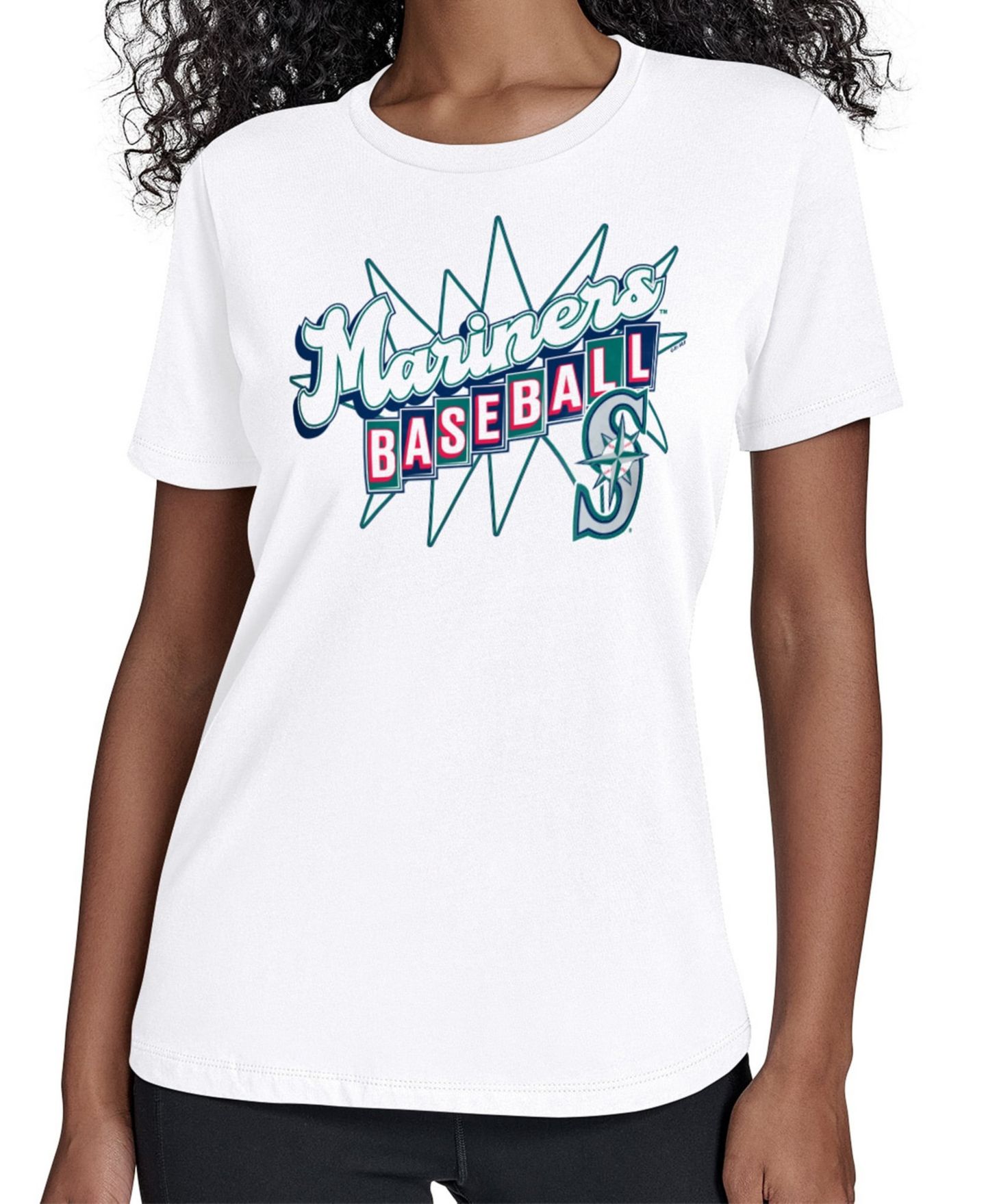 Женская футболка Starter White Seattle Mariners Drive-In — фото 1
