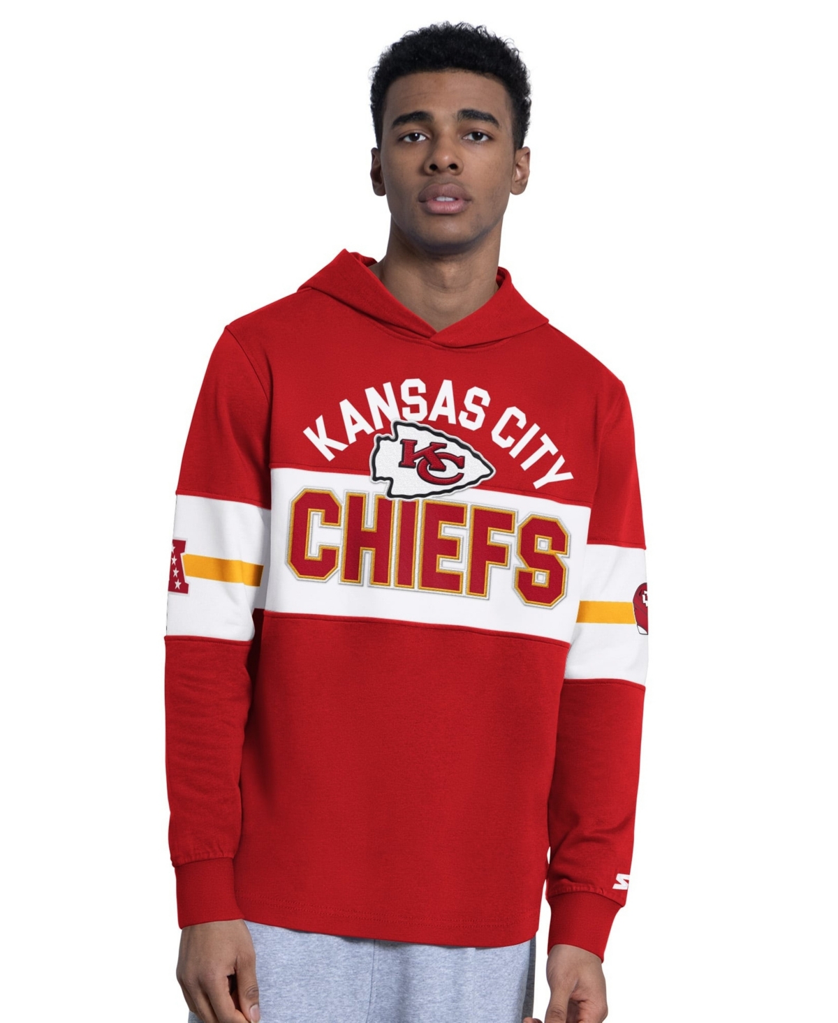 Starter Men's Red Kansas City Chiefs Fullback Jersey Hoodie