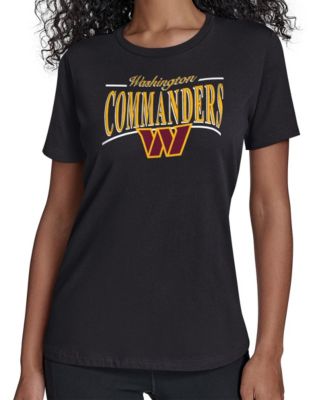 Women's Black Washington Commanders Arch Stripe T-Shirt