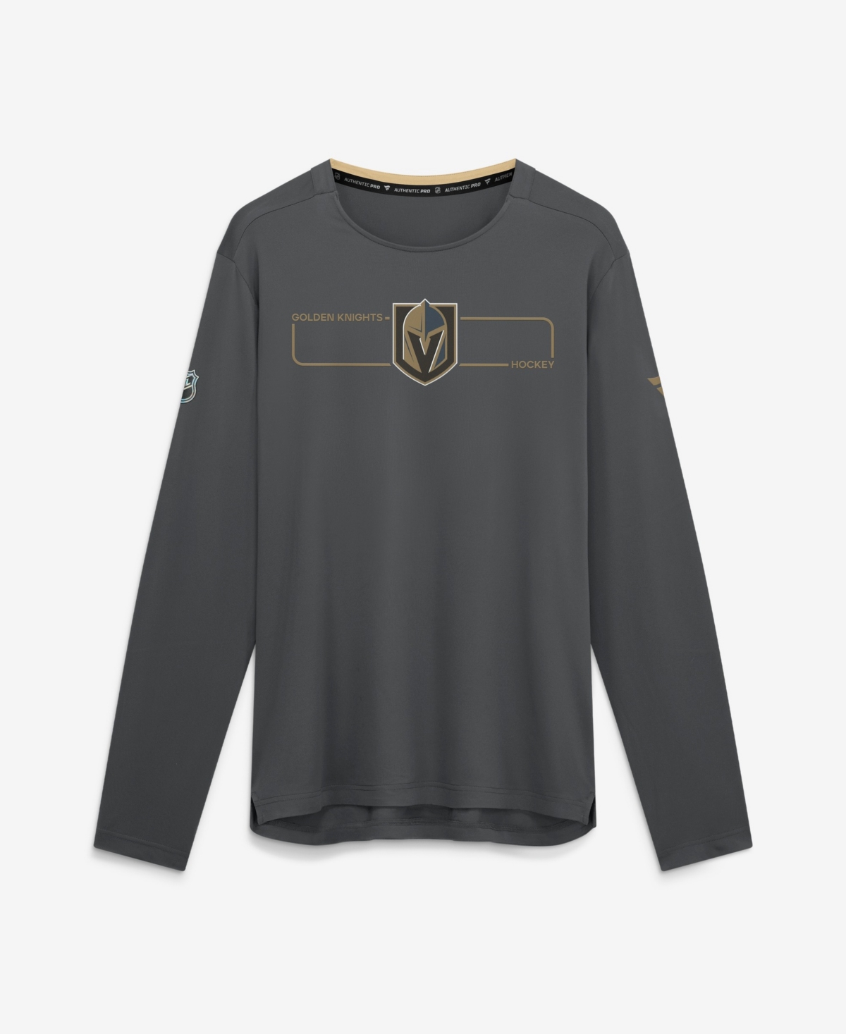 Fanatics Men's Charcoal Vegas Golden Knights Authentic Pro Rink Tech Long Sleeve T-Shirt - Charcoal