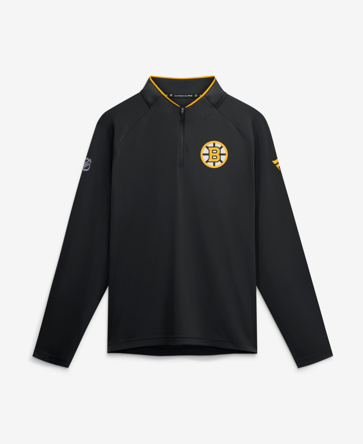 Fanatics Men's Black Boston Bruins Authentic Pro Rink Lightweight Quarter-Zip Pullover