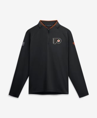 Men's Black Philadelphia Flyers Authentic Pro Rink Lightweight Quarter-Zip Pullover