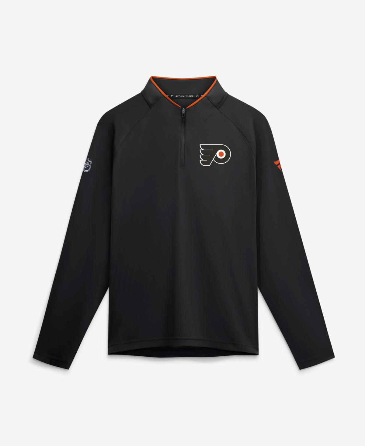 Fanatics Men's Black Philadelphia Flyers Authentic Pro Rink Lightweight Quarter-Zip Pullover