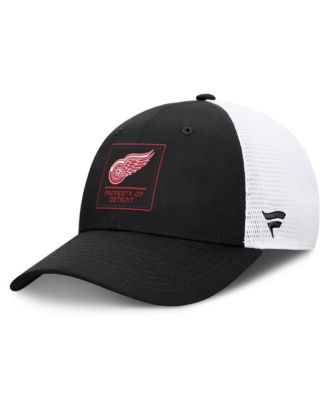 Men's Black/White Detroit Red Wings Authentic Pro Train Meshback Adjustable Hat