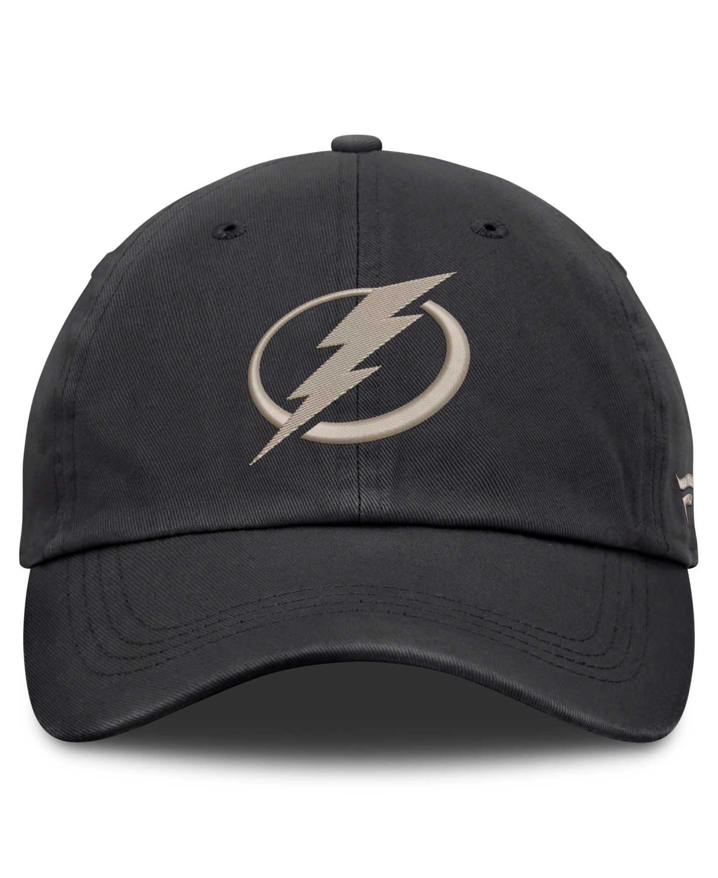 Мужская кепка Fanatics Charcoal Tampa Bay Lightning Road Phantom Washed Adjustable Hat — фото 2