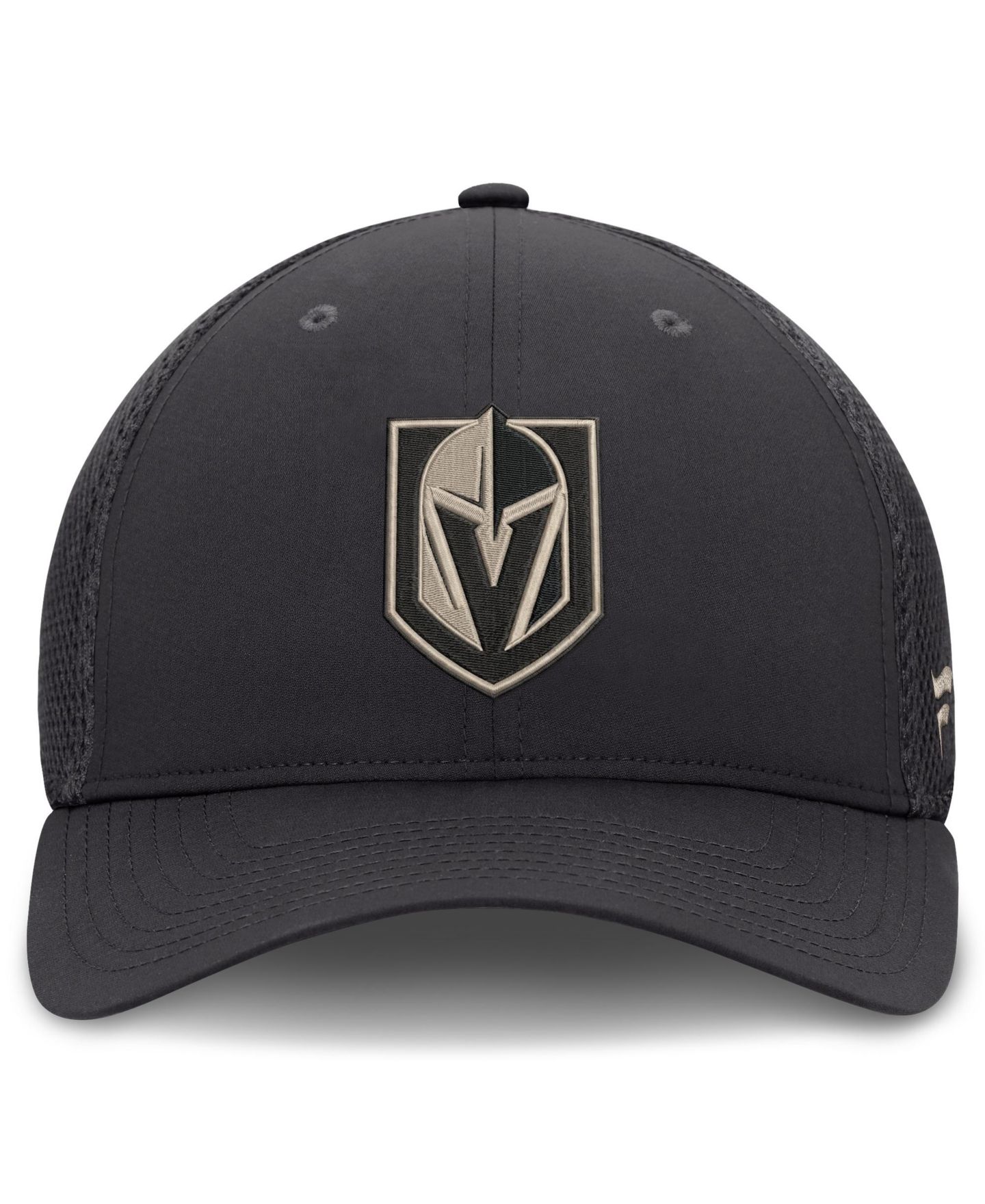 Мужской головной убор Fanatics Charcoal Vegas Golden Knights Authentic Pro Road Meshback Stretch Hat — фото 2