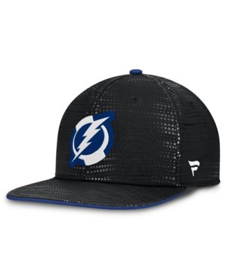 Men's Black Tampa Bay Lightning Authentic Pro Rink Square Visor Snapback Hat