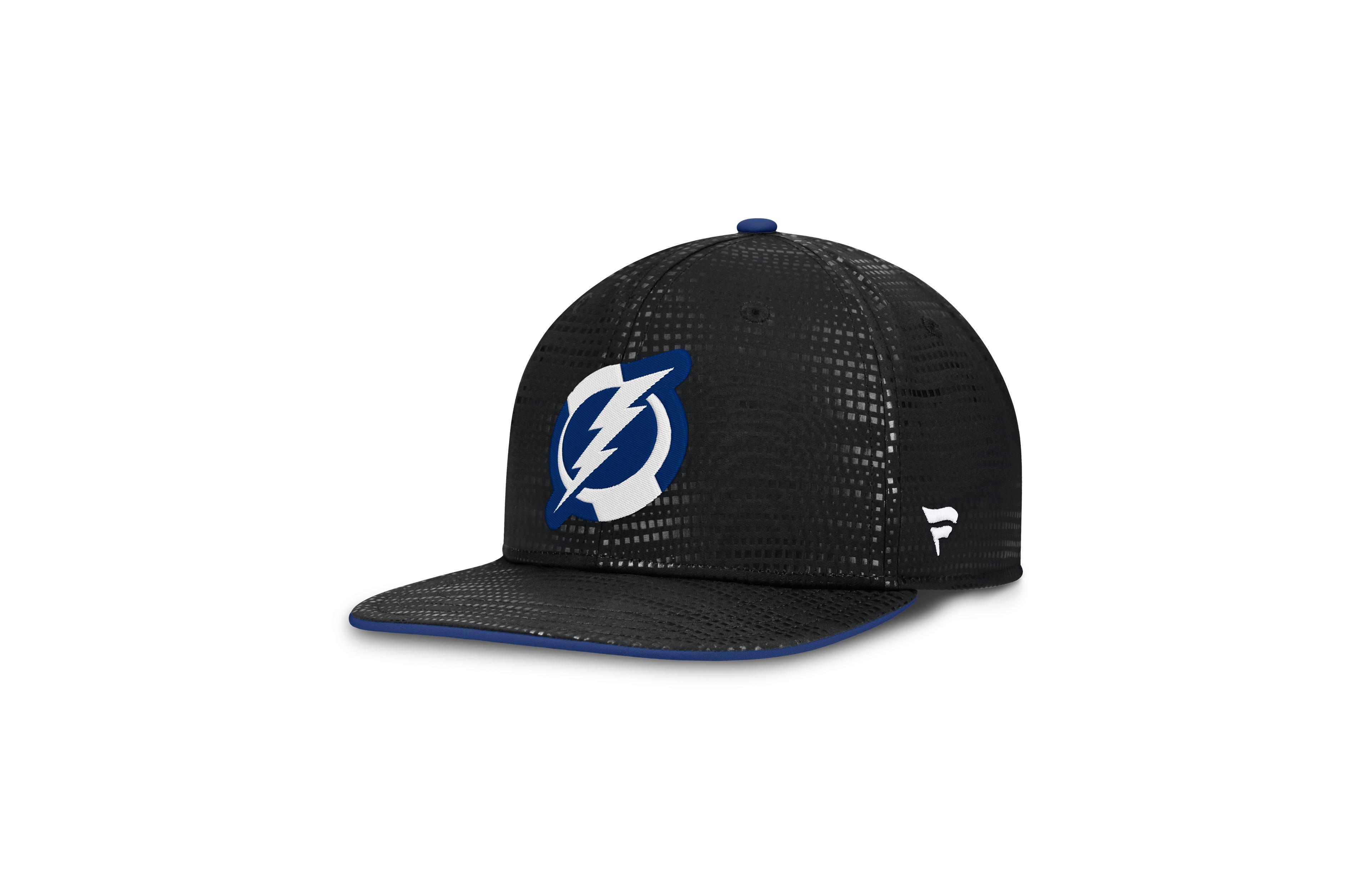 Fanatics Men's Black Tampa Bay Lightning Authentic Pro Rink Square Visor Snapback Hat