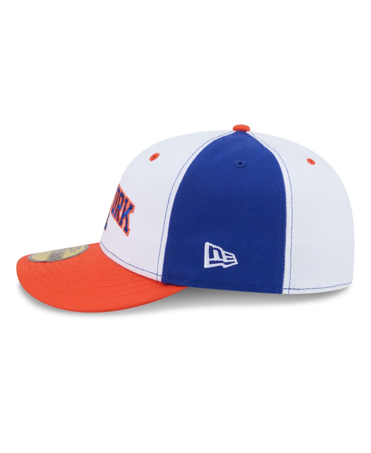 Мужская кепка New Era White/Orange New York Knicks Empire 59FIFTY Fitted Hat — фото 7