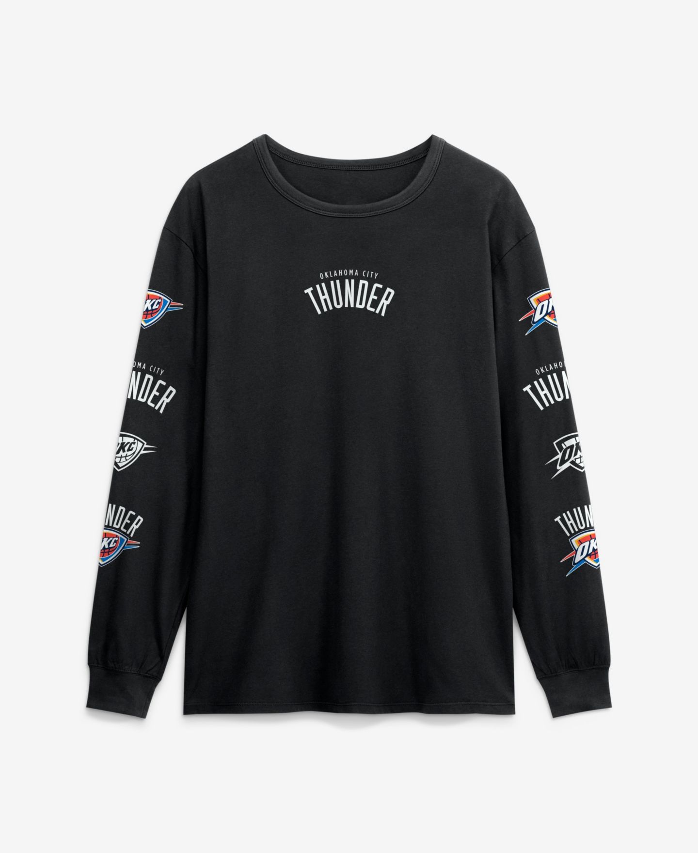 Мужская футболка Fanatics Black Oklahoma City Thunder Jump Higher Legacy Long Sleeve — фото 1