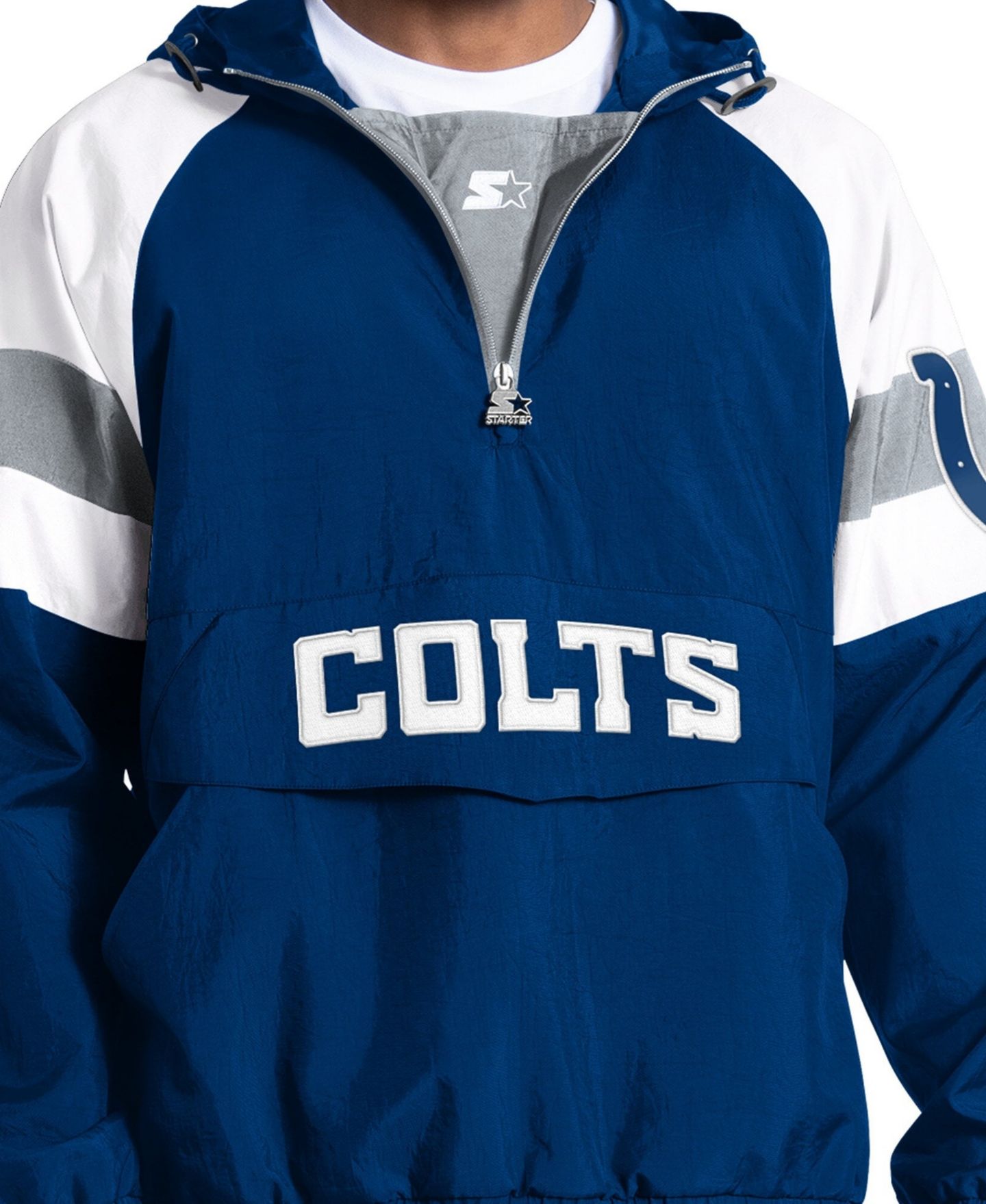 Мужская куртка Starter Royal Indianapolis Colts Street Cut Half-Zip — фото 4