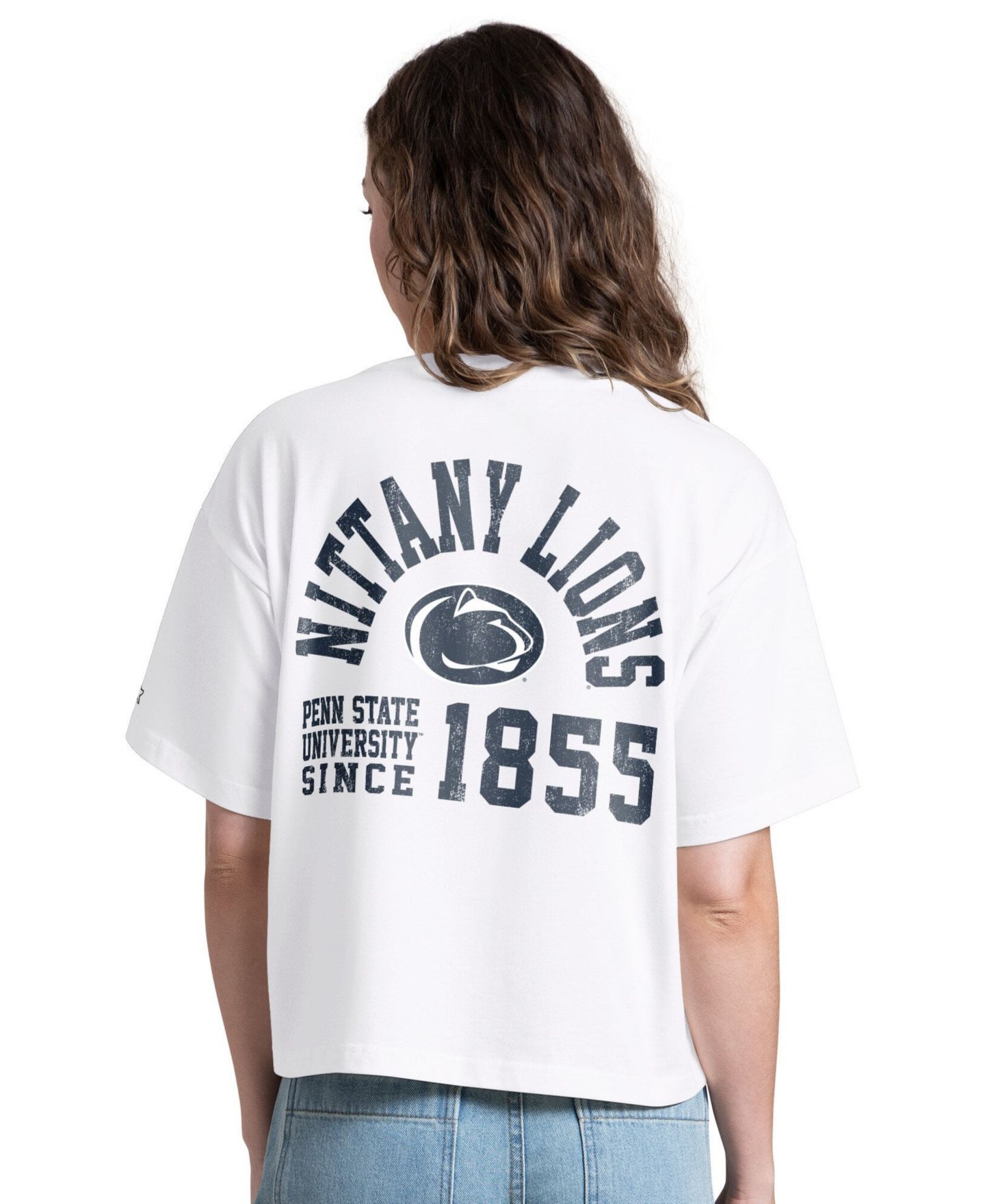 Женская футболка Starter White Penn State Nittany Lions Advantage Cropped — фото 2