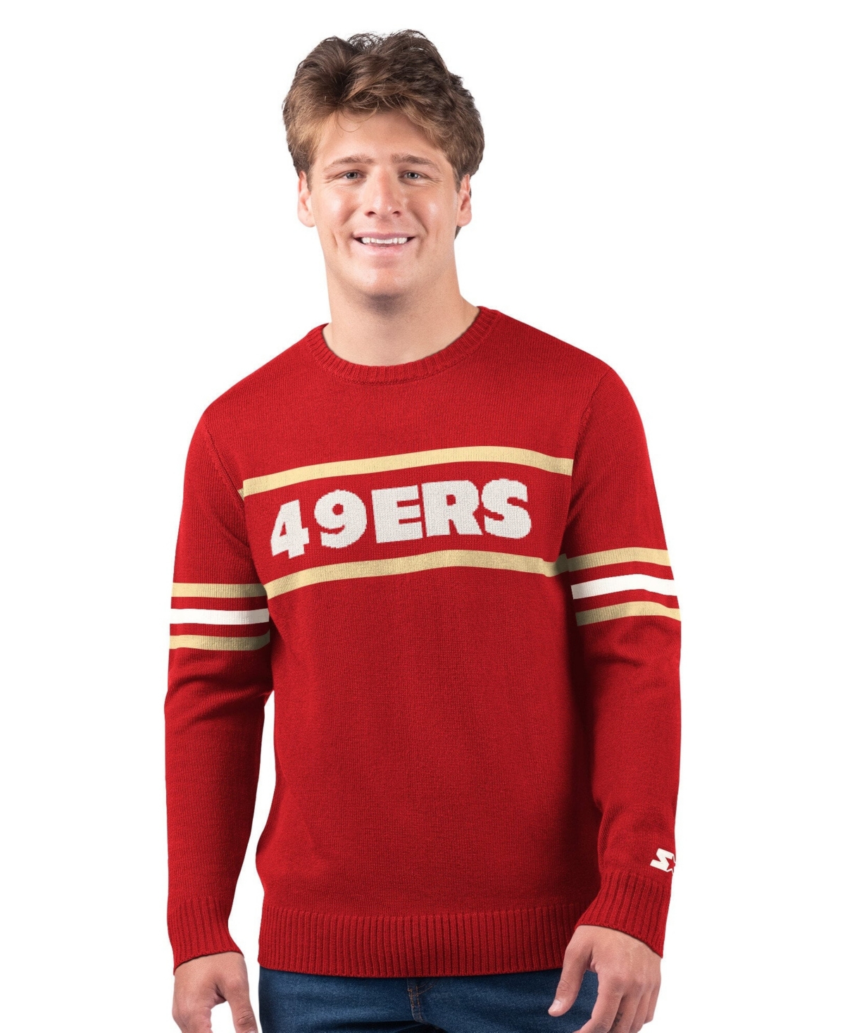 Starter Men's Scarlet San Francisco 49ers Player Sweater