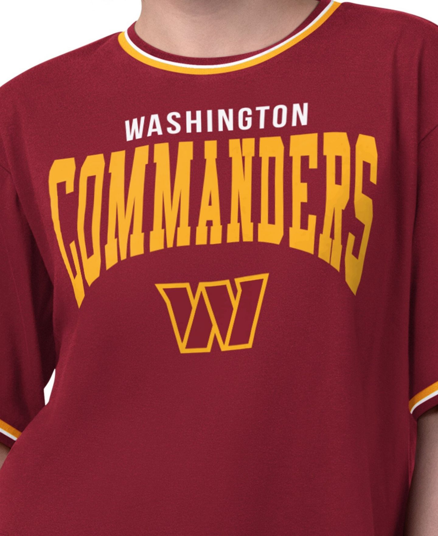 Женская футболка Starter Burgundy Washington Commanders Ace Cropped — фото 3