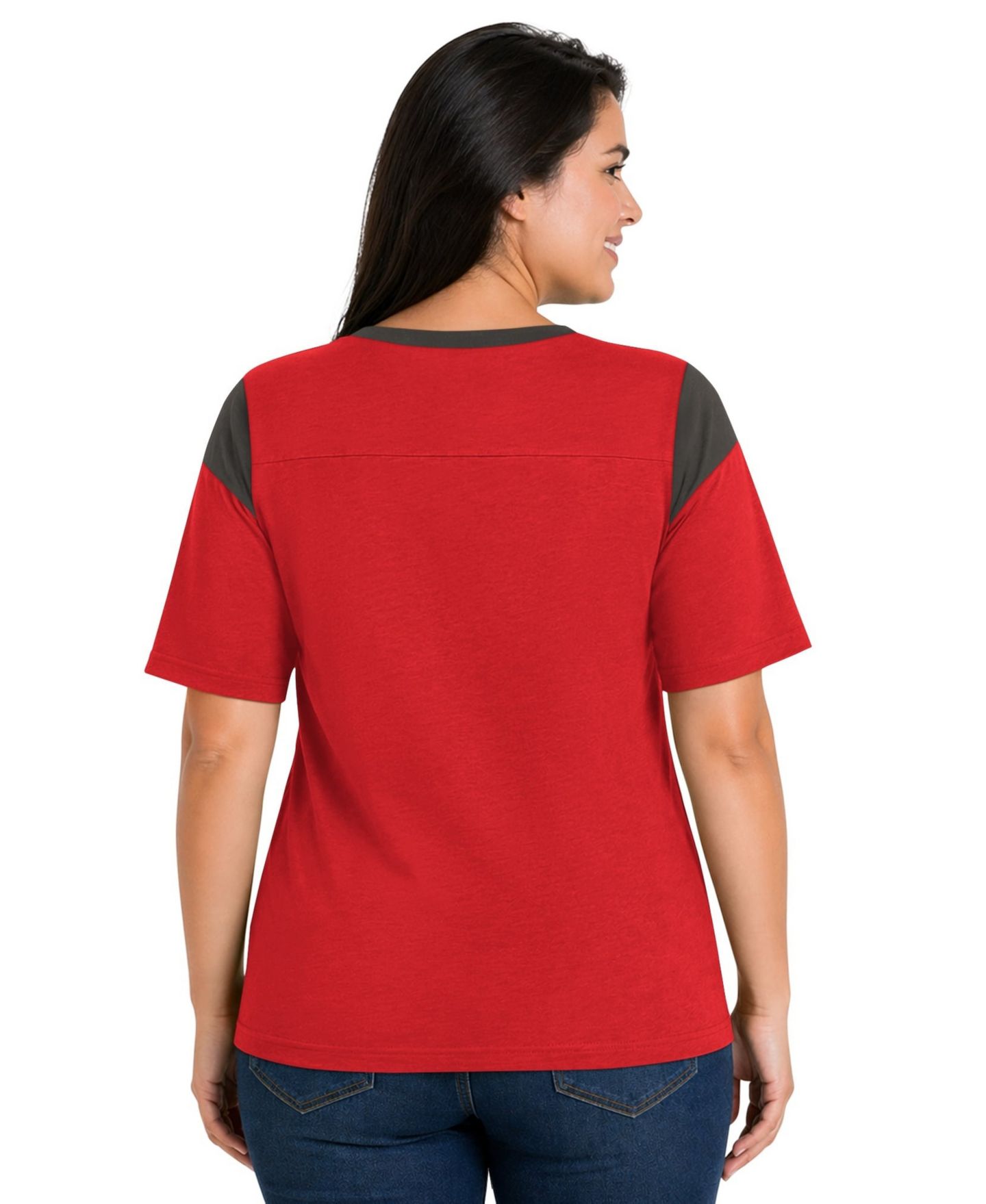 Женская футболка Starter Red Tampa Bay Buccaneers Plus Size Linebacker Slub — фото 2