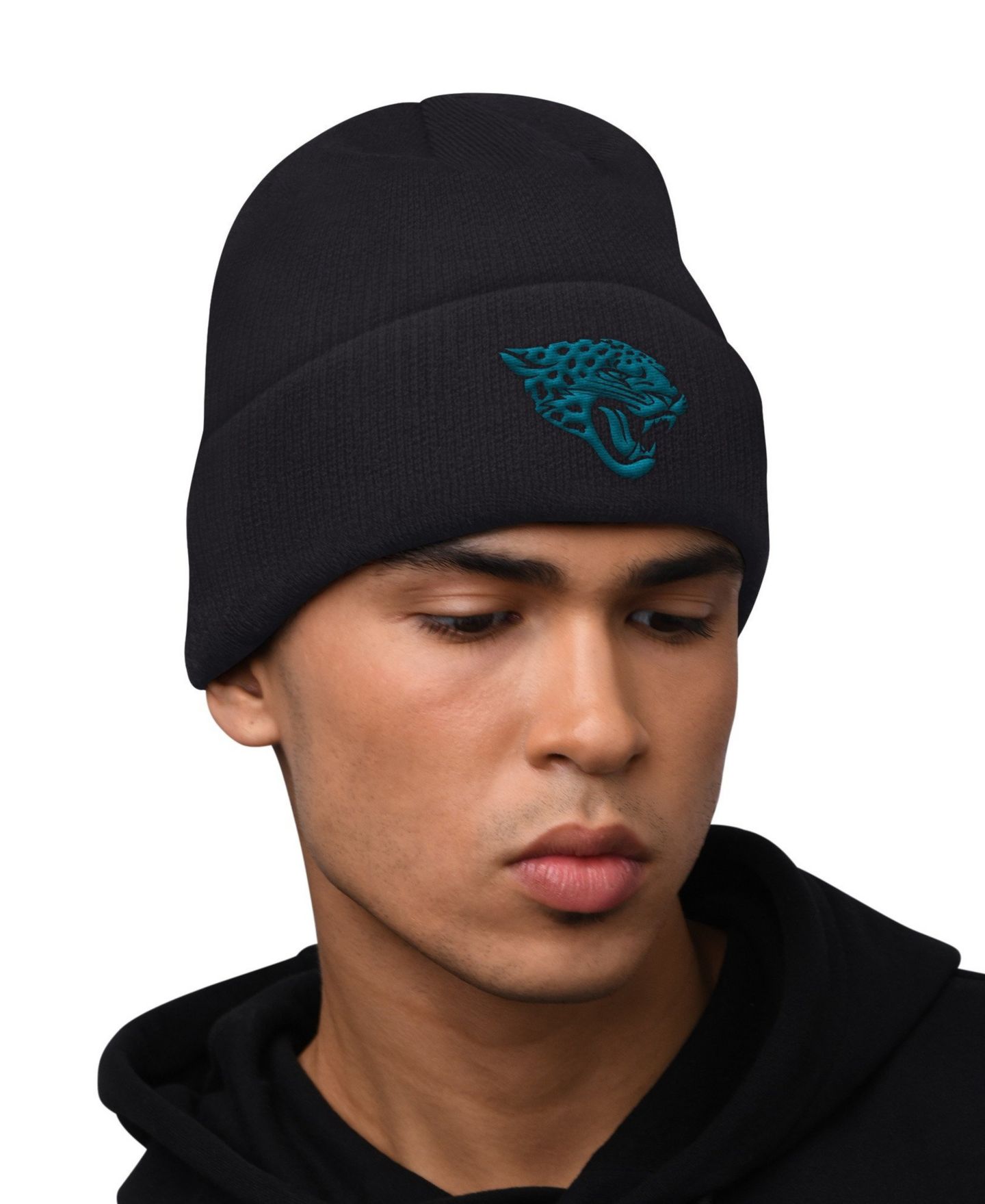 Мужские худи Starter Black Jacksonville Jaguars and Cuffed Knit Hat Combo Pack — фото 4