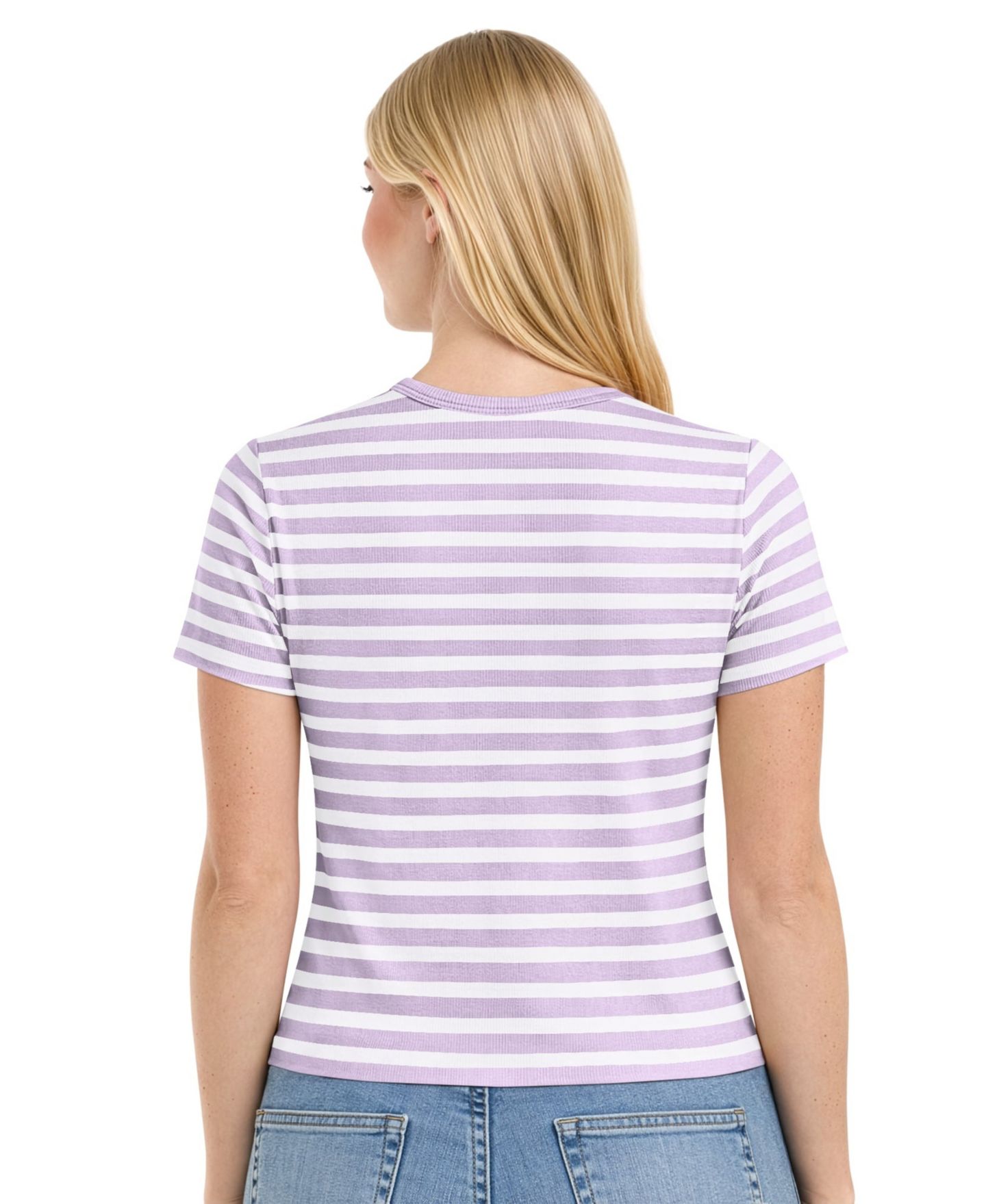 Женская футболка Starter Purple Baltimore Ravens Pastels Striped — фото 2