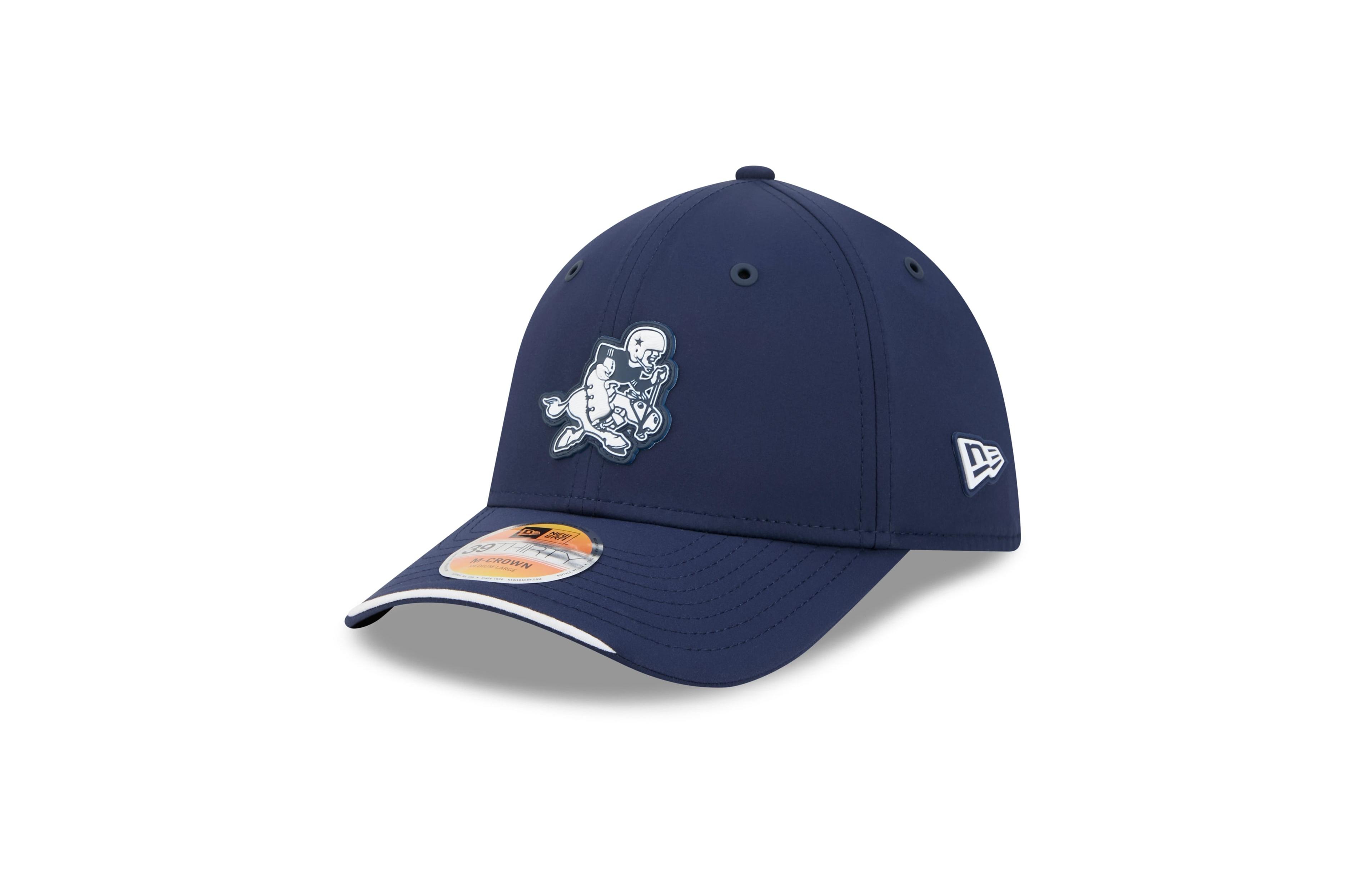 New Era Men's Navy Dallas Cowboys 2026 Sideline Throwback 39THIRTY M-Crown Flex Hat