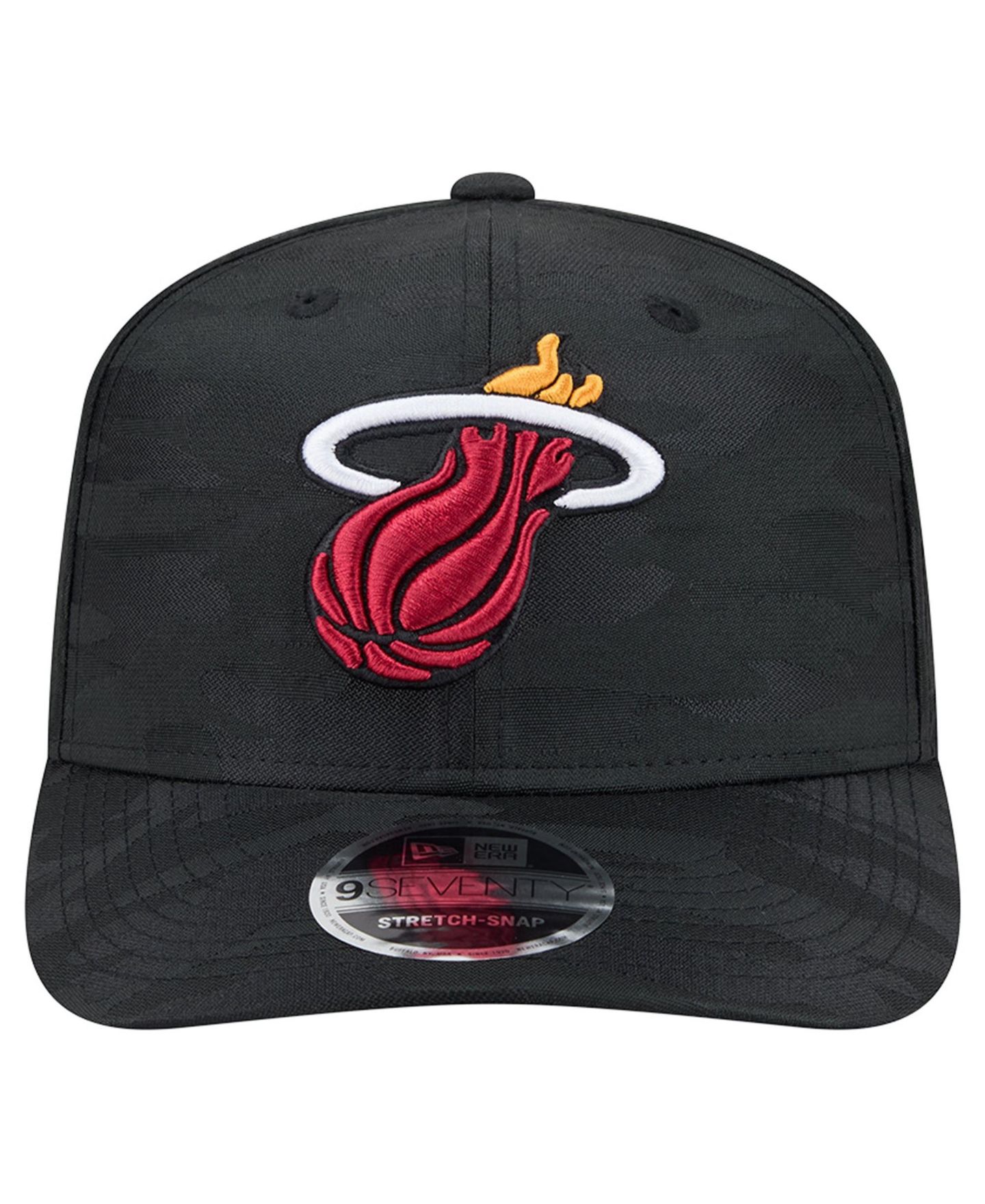 Мужская кепка New Era Black Miami Heat Camo 9SEVENTY Perforated Adjustable Hat — фото 2