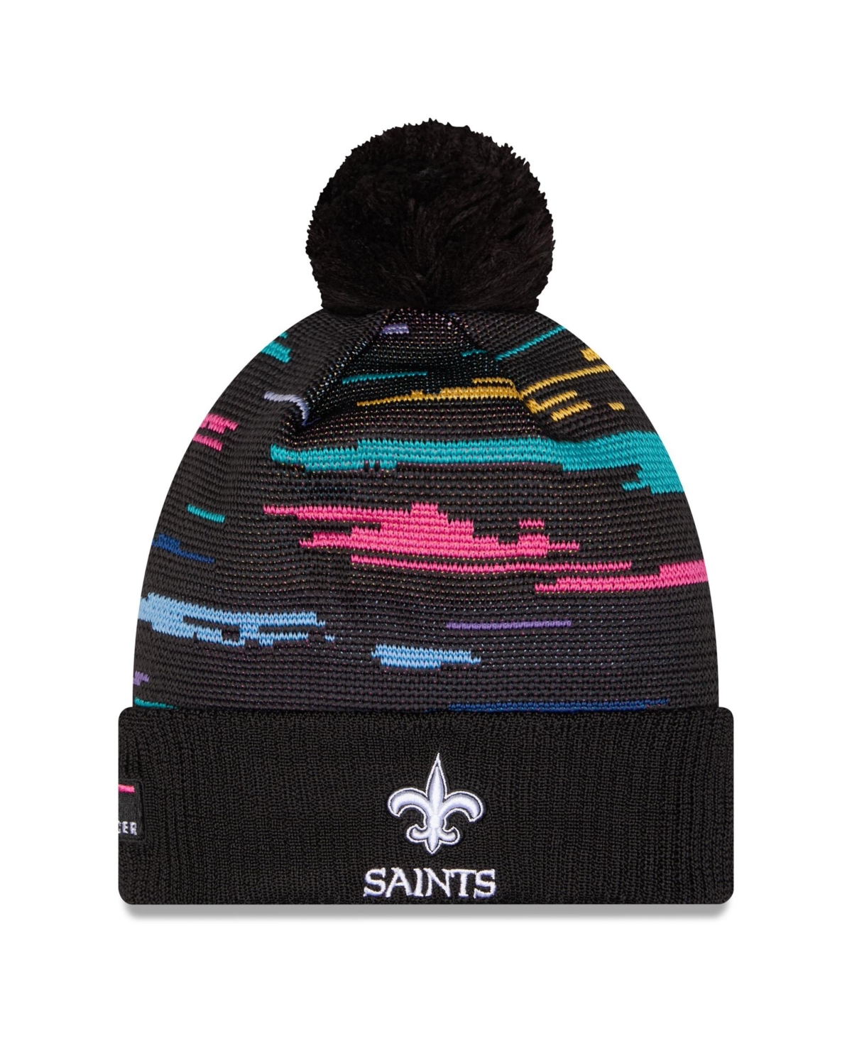 New Era Men's Black New Orleans Saints 2026 Nfl Crucial Catch Cuffed Knit with Pom Hat - Black
