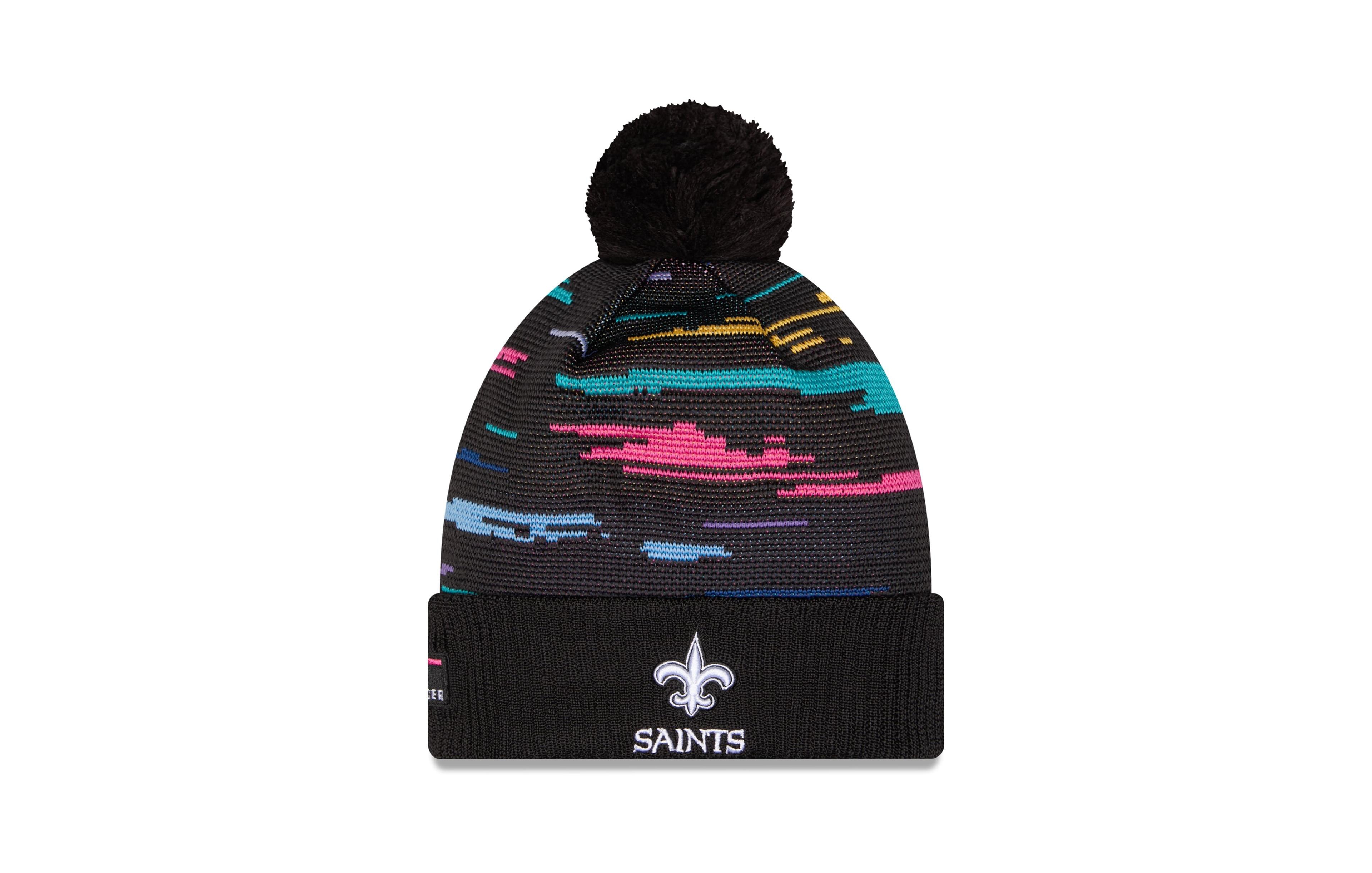 New Era Men's Black New Orleans Saints 2026 Nfl Crucial Catch Cuffed Knit with Pom Hat