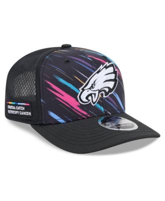 Big Boys' and Girls' Black Philadelphia Eagles 2026 NFL Crucial Catch 9SEVENTY Adjustable Trucker Hat