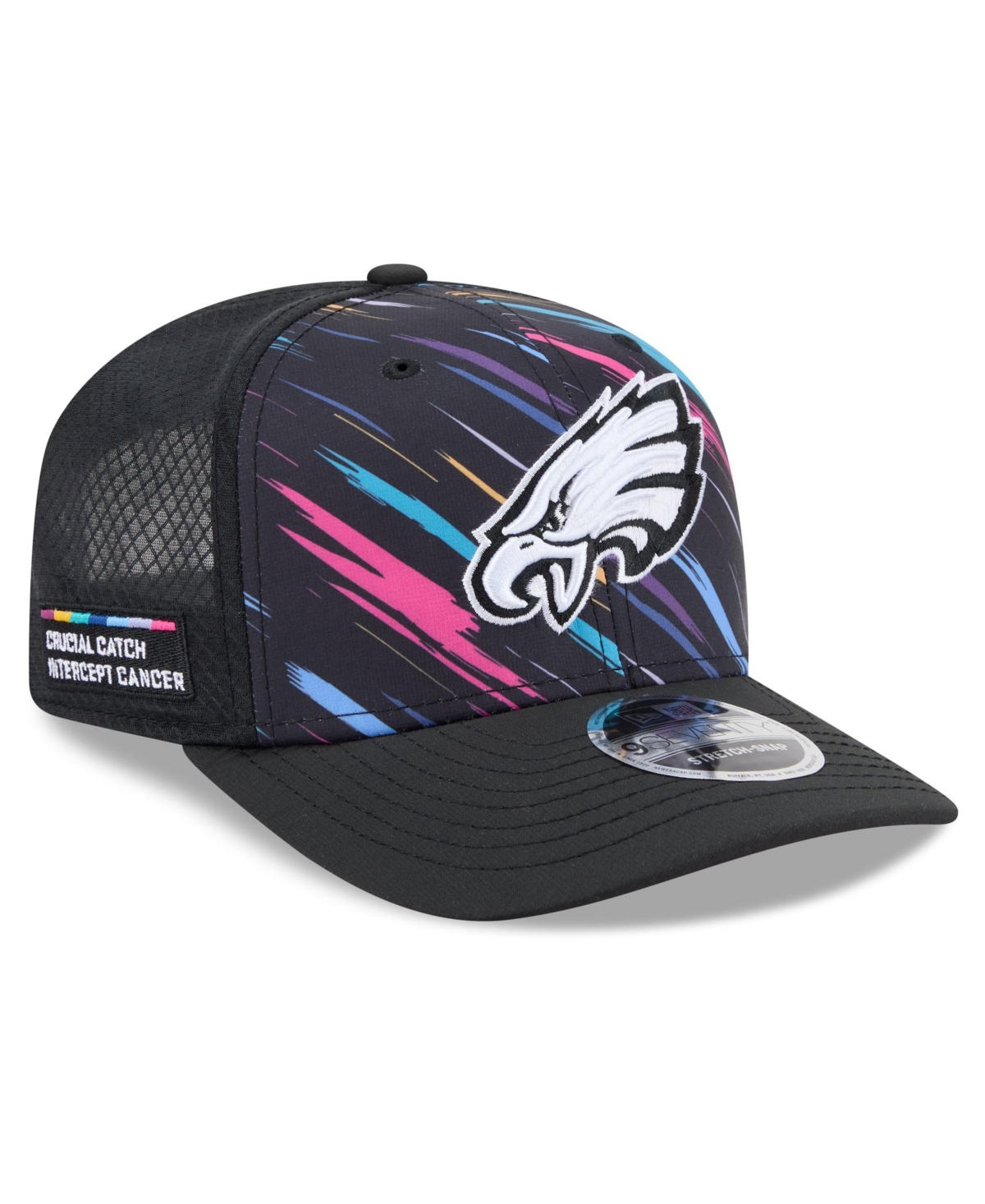New Era Big Boys' and Girls' Black Philadelphia Eagles 2026 Nfl Crucial Catch 9SEVENTY Adjustable Trucker Hat - Black