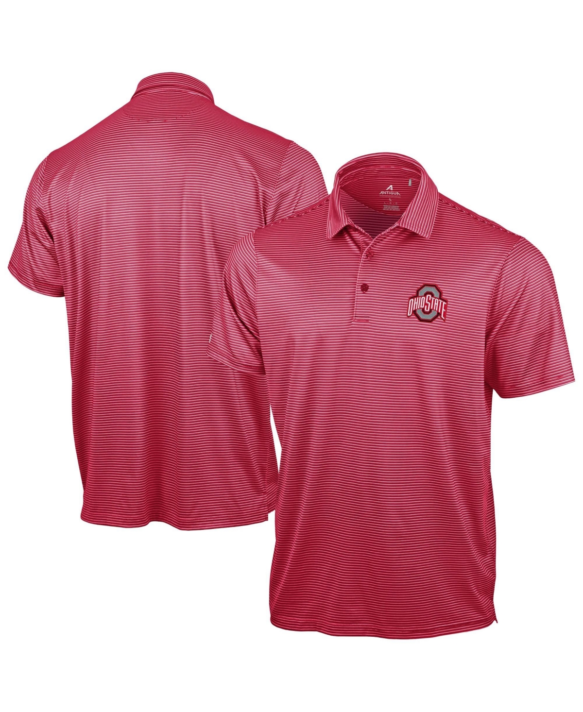 Antigua Men's Scarlet Ohio State Buckeyes Lineage Polo Shirt