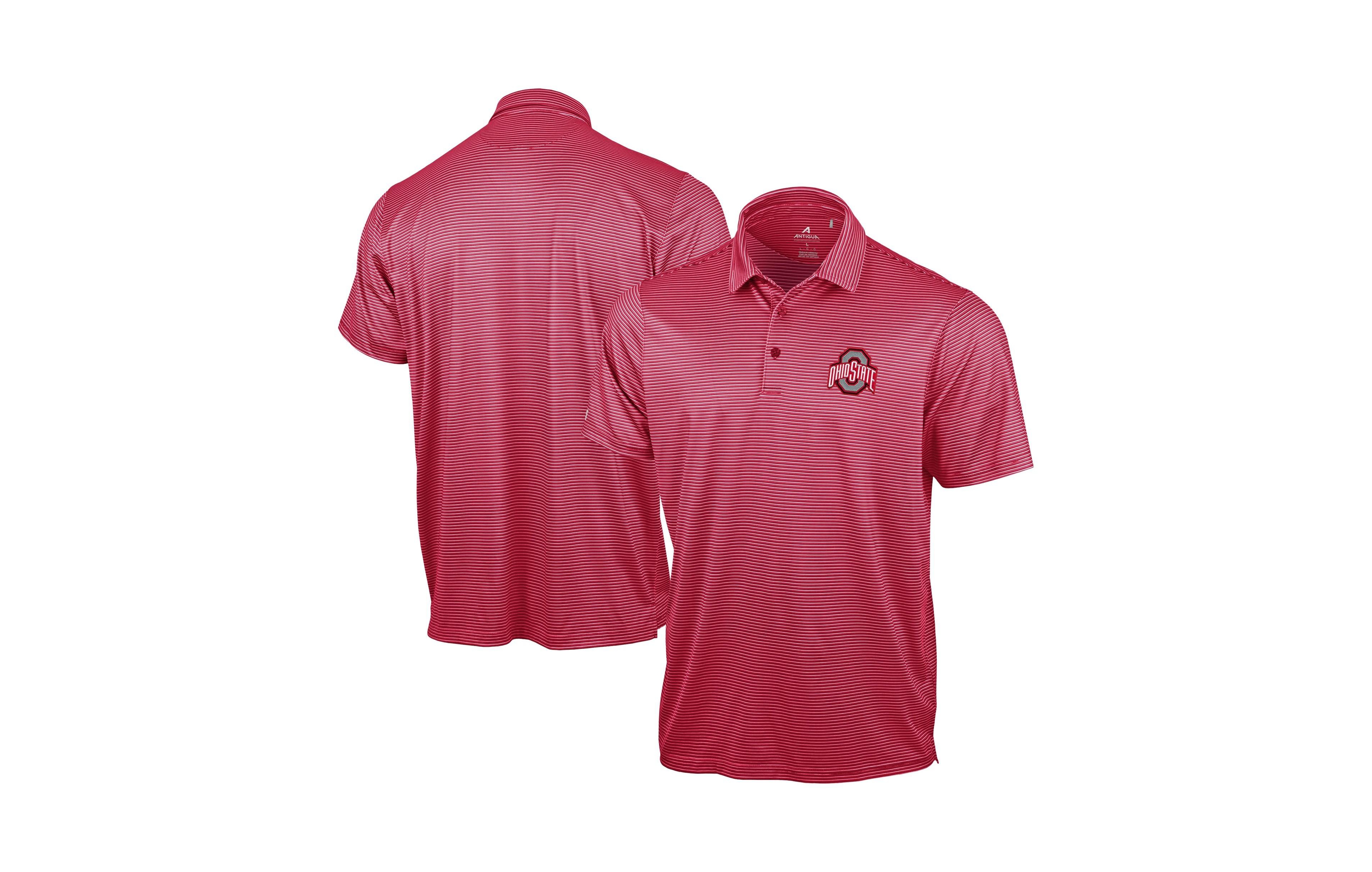 Antigua Men's Scarlet Ohio State Buckeyes Lineage Polo Shirt