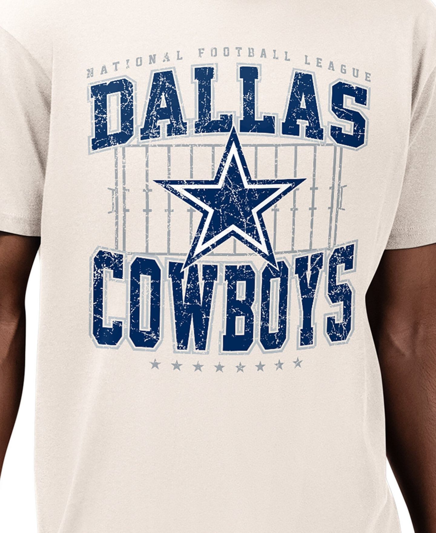 Мужская футболка Starter Cream Dallas Cowboys Distressed Field — фото 3