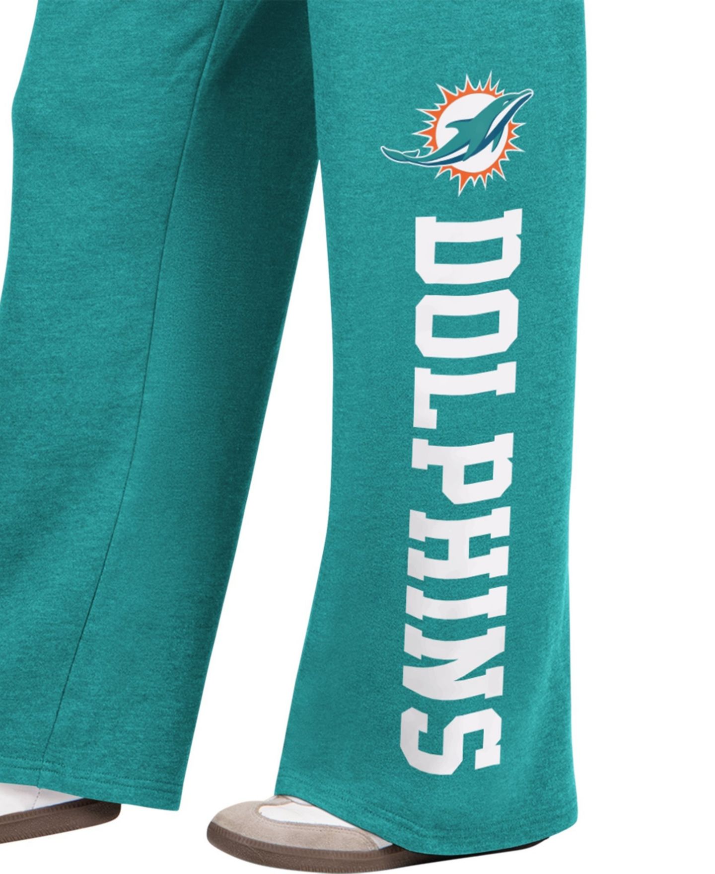 Женские брюки Starter Aqua Miami Dolphins Field Wide Leg Sweatpants — фото 3
