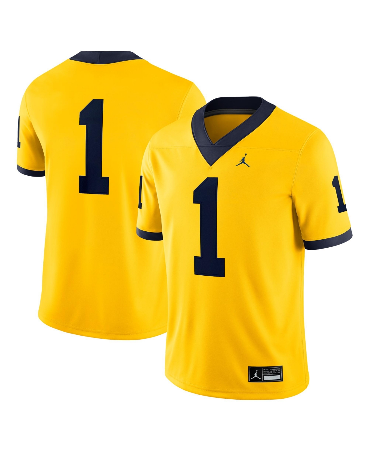 Jordan Men's Maize Michigan Wolverines Alternate Game Football Jersey