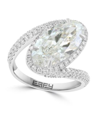Certified Lab-Grown Diamond Oval Halo Ring (4-3/4 ct. t.w.) in 14k White Gold
