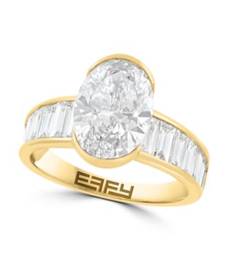 Certified Lab-Grown Diamond Oval Ring (4-1/3 ct. t.w.) in 14k Yellow Gold