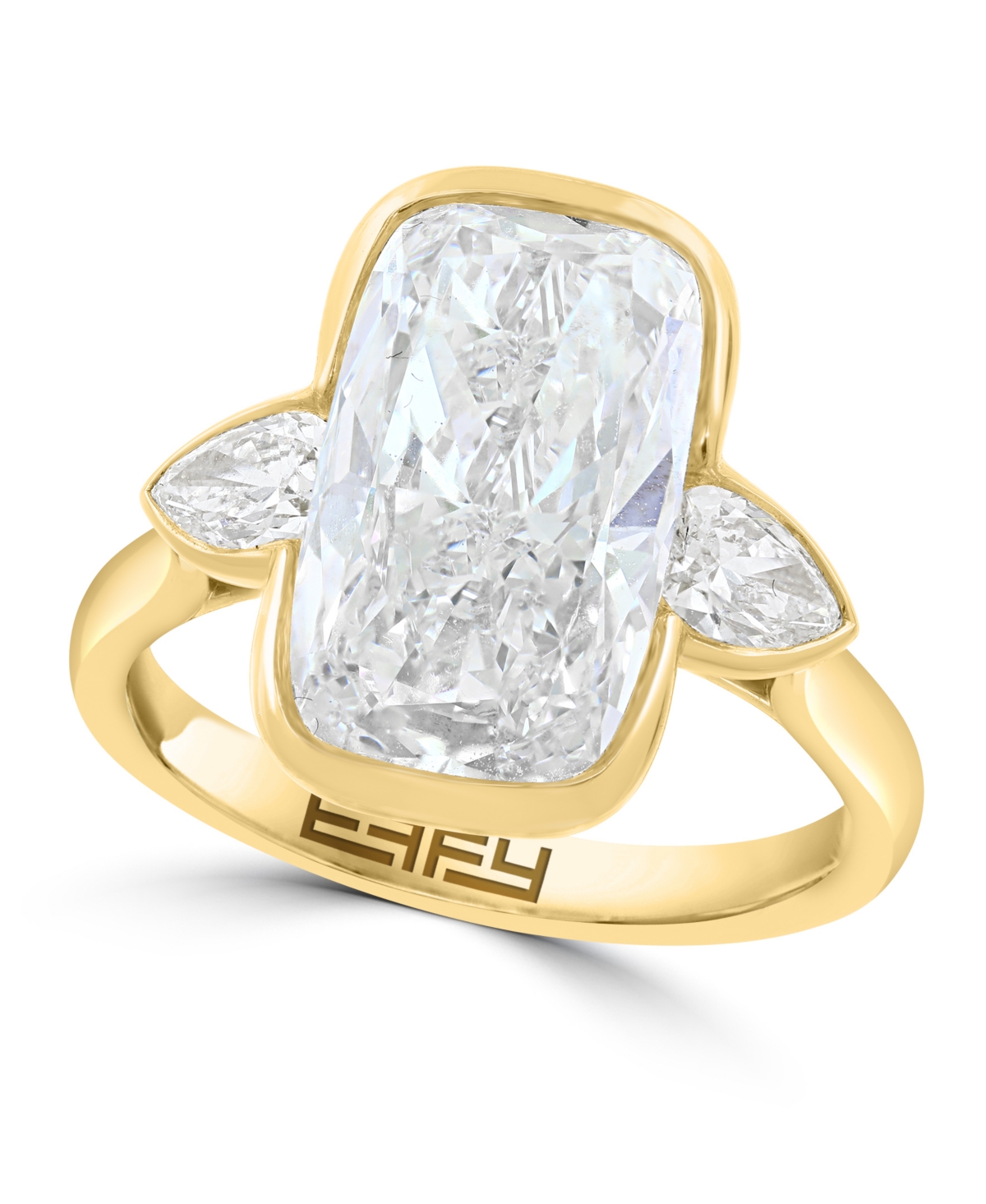 Effy Certified Lab Grown Diamond Ring (5-3/8 ct. t.w.) in 14K Yellow Gold