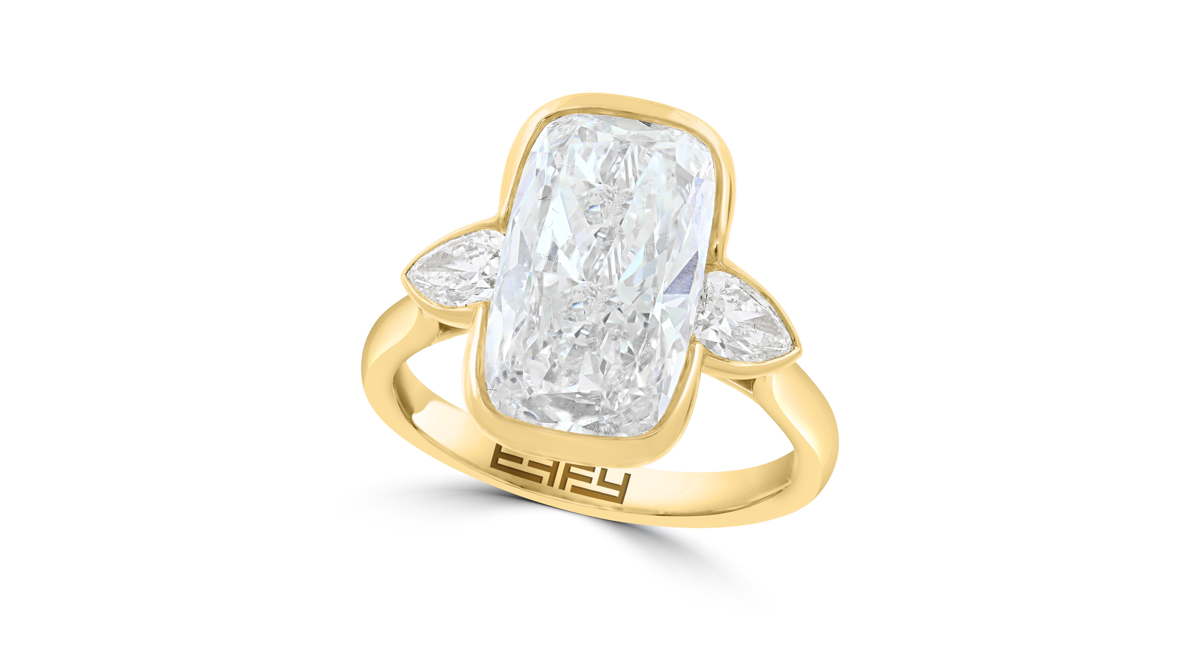Effy Certified Lab Grown Diamond Ring (5-3/8 ct. t.w.) in 14K Yellow Gold