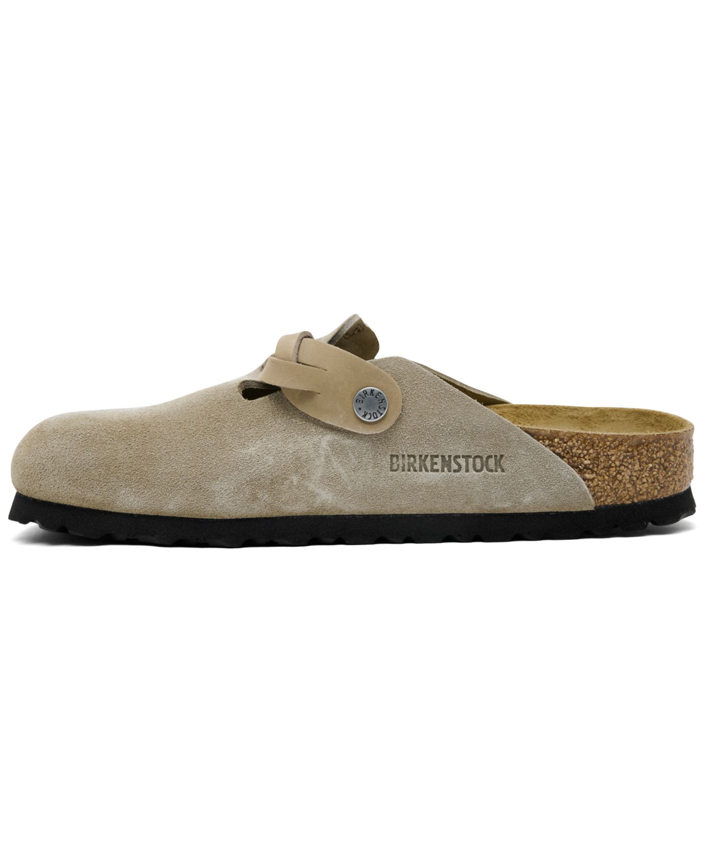 Женские сабо Birkenstock Boston Braid Suede Leather Soft-Footbed, цвет: Серо-коричневый — фото 3