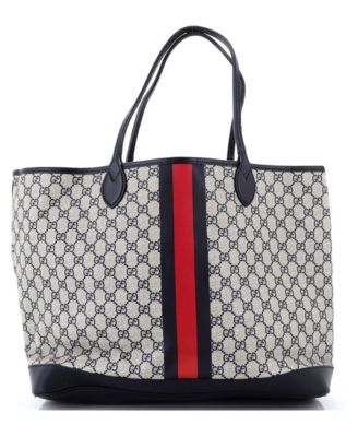 Large Ophidia Open Shopping Tote GG Coated Canvas