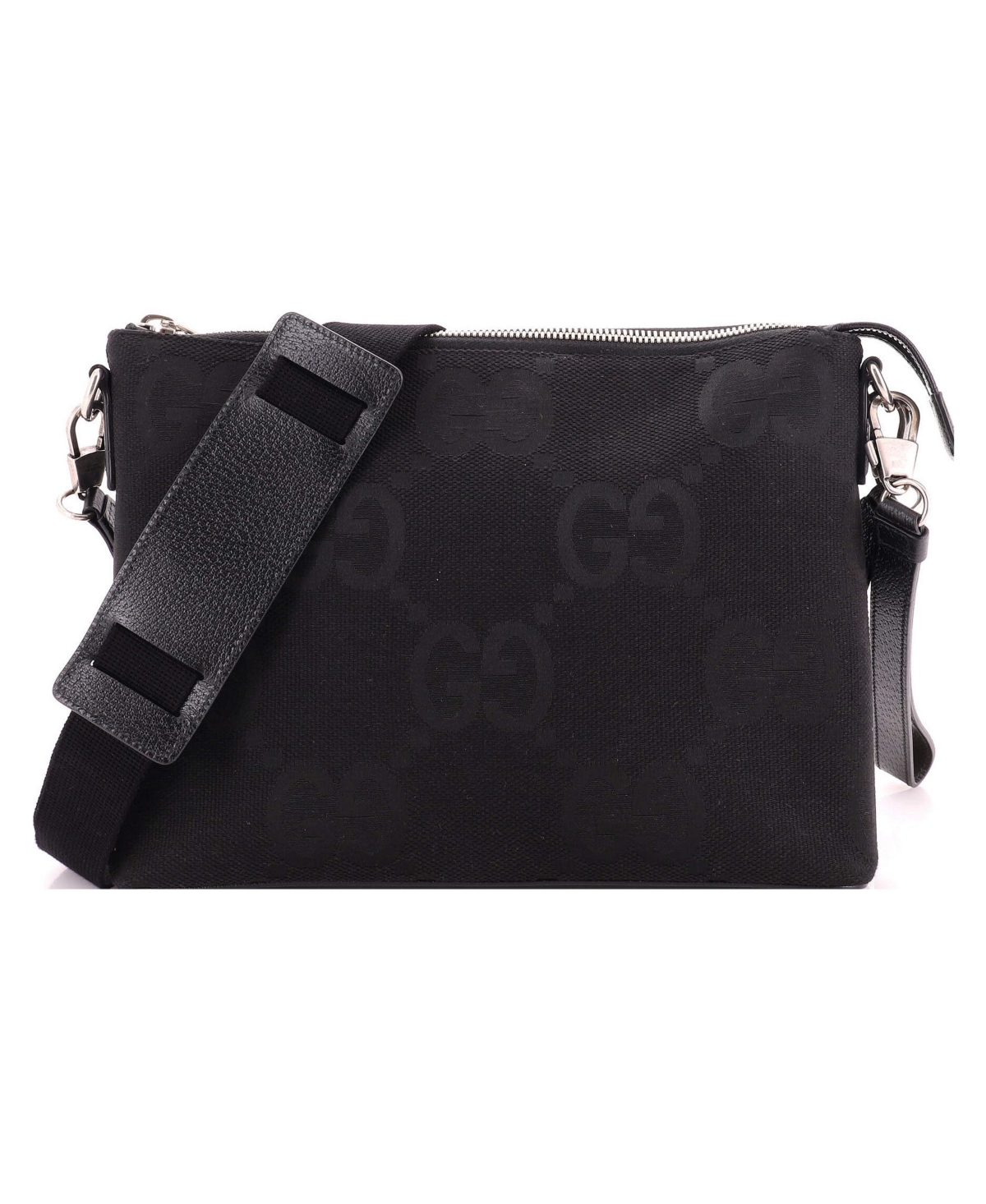 Pre-Owned Gucci Zip Messenger Bag Jumbo Gg Canvas