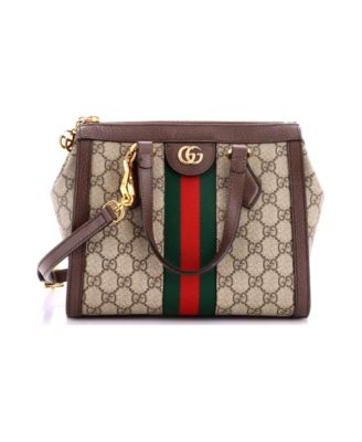 Small Ophidia Top Handle Tote GG Coated Canvas