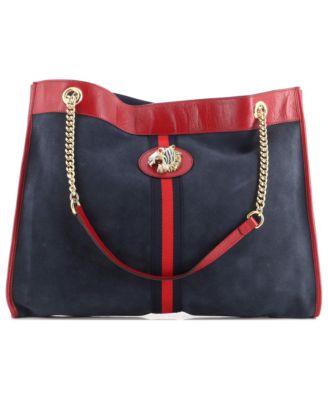 Large Rajah Chain Tote Suede