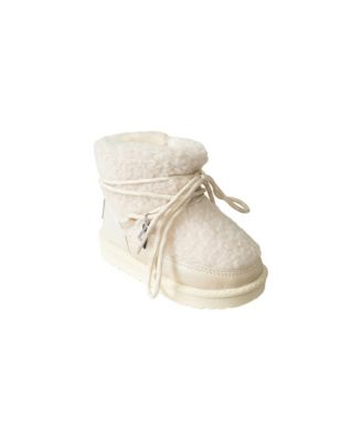 Toddler Girls' Sherpa Hybrid Lace-Up Boots with Hanging Charms
