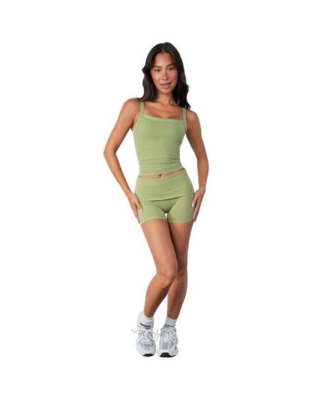 Женские шорты Vitality Cloud II Mini High-Waisted Foldover Waistband, 4 1/2" Inseam, цвет: Потёртый