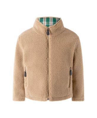 Toddler Boys' 2T-5T Full-Zip Stand-Collar Faux Shearling Jacket