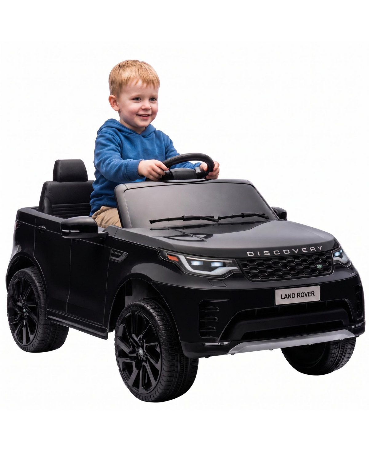 Glintex Licensed Land Rover Discovery 41.3-in 12V Dual-Motor Kids' Electric Ride-On Car with Parent Remote, 66-lb Capacity, Ages 3â6 - Black