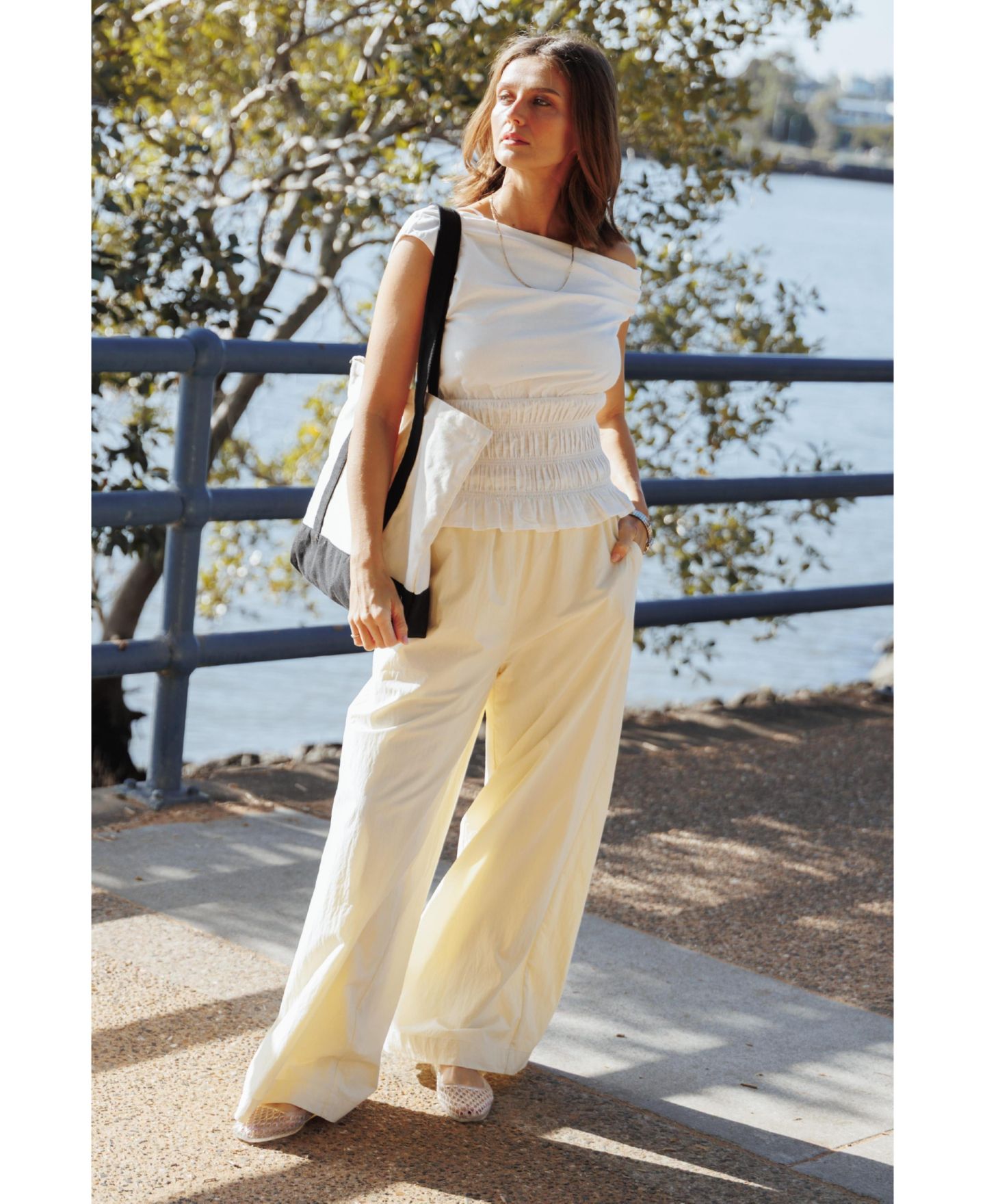 Женские брюки Petal and Pup Adam High-Waisted Pull-On Wide-Leg — фото 7