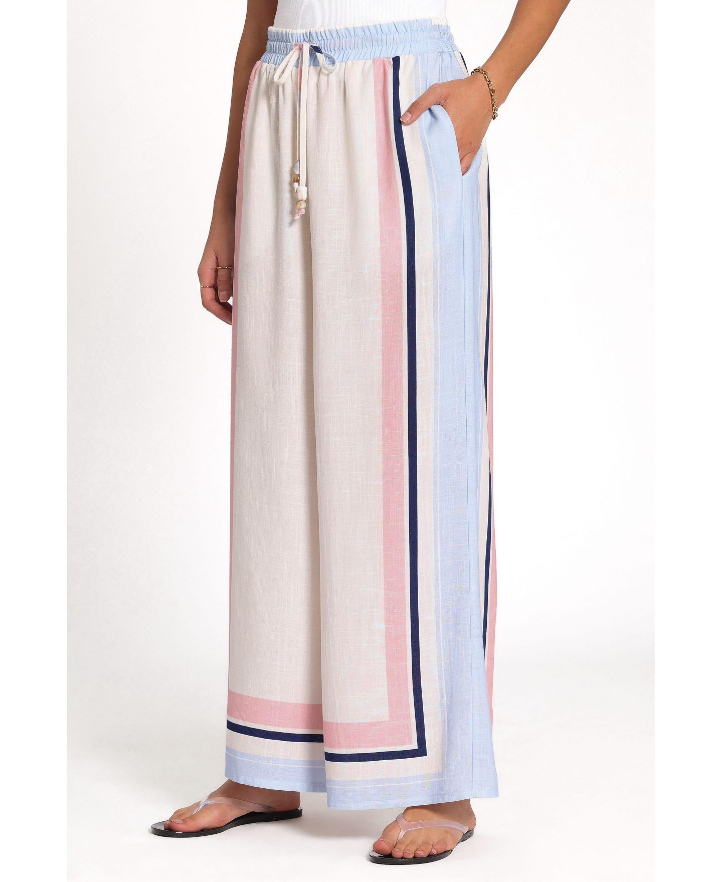 Женские брюки Petal and Pup Zalia High-Rise Wide-Leg Pull-On Linen-Blend — фото 4
