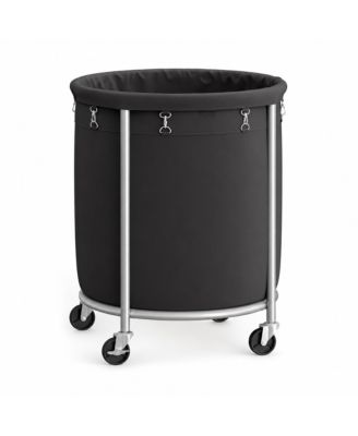 50.2 Gal Round Laundry Basket with Wheels and Removable Liner
