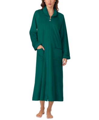 Women's Zip-Front Velour Ballet Robe