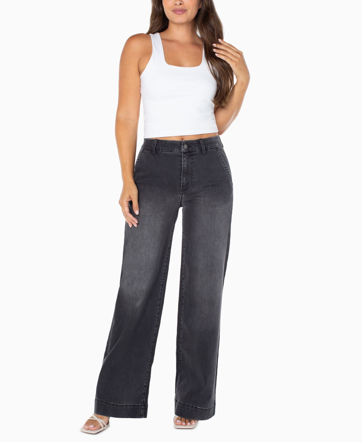 Женские джинсы Celebrity Pink Juniors' High-Rise Wide-Leg Denim, цвет: September Night — фото 3